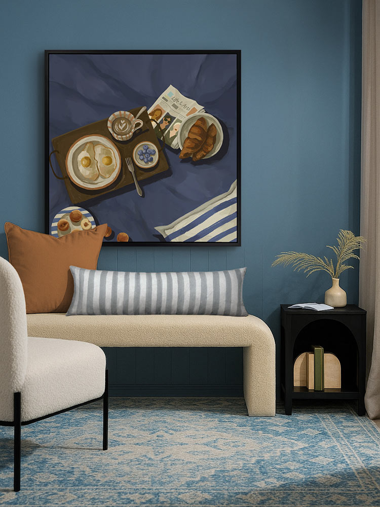 A Pause on a Tray Canvas Art Print | Lifestyle