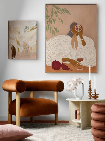 Andrea, Red Notes Canvas Art Print | Lifestyle