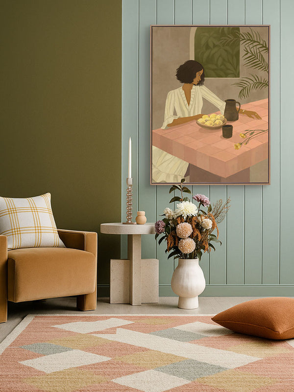 Ara & Lemons Canvas Art Print | Lifestyle