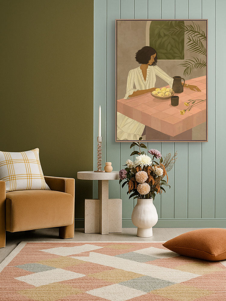 Ara & Lemons Canvas Art Print | Lifestyle
