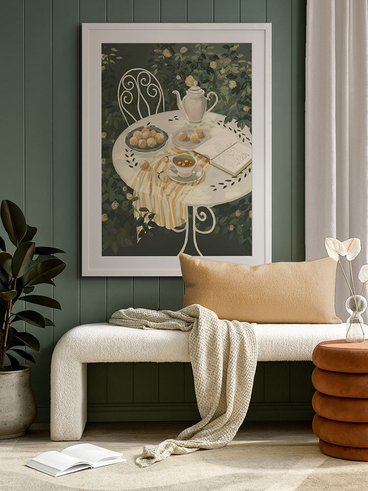 Garden Tea Framed Art Print | Lifestyle