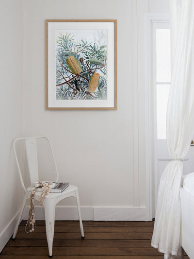 Yellow Wing Framed Art Print | Lifestyle
