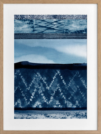 Wabi-Sabi Indigo Framed Art Print