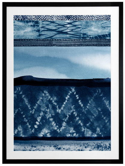 Wabi-Sabi Indigo Framed Art Print