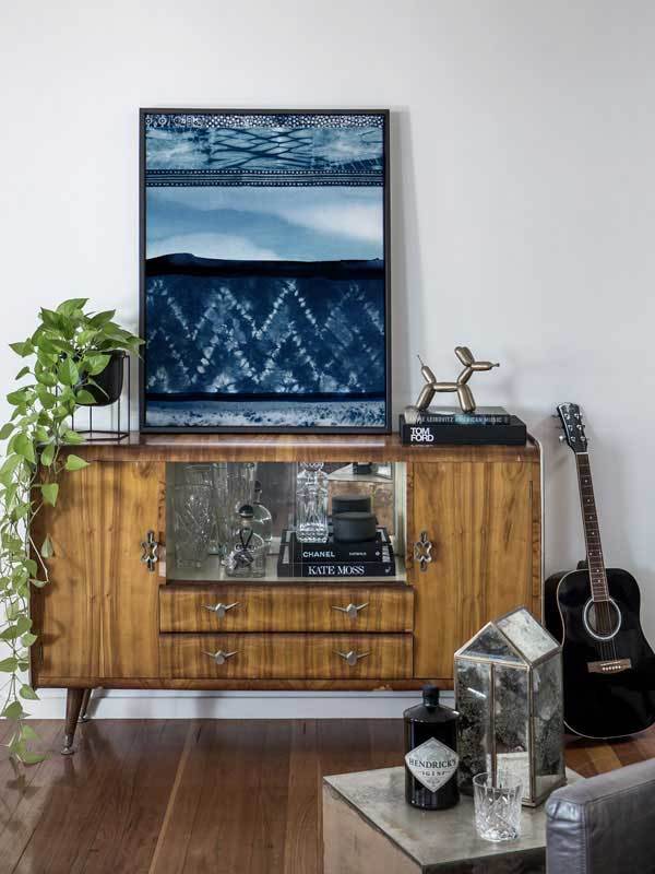 Wabi-Sabi Indigo Canvas Art Print | Lifestyle