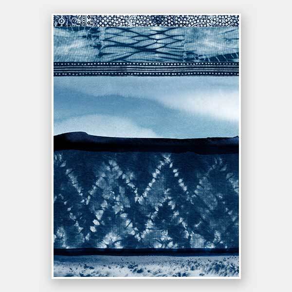 Wabi-Sabi Indigo Unframed Art Print