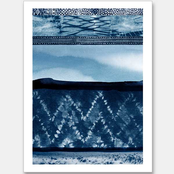 Wabi-Sabi Indigo Unframed Art Print