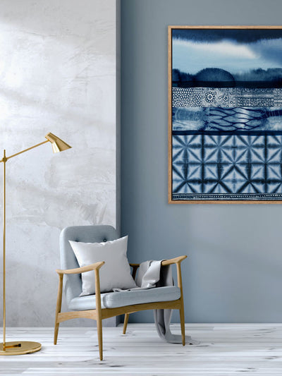 Haiku Indigo Canvas Art Print | Lifestyle