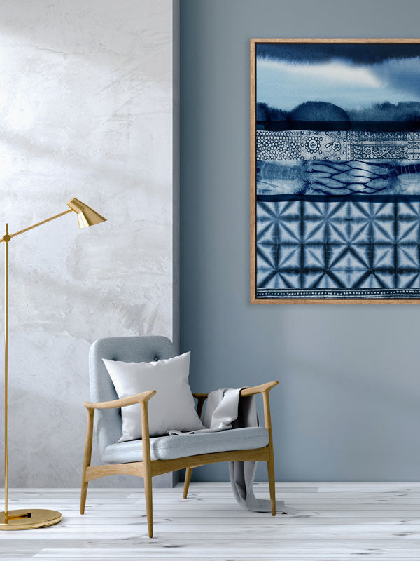 Haiku Indigo Canvas Art Print | Lifestyle