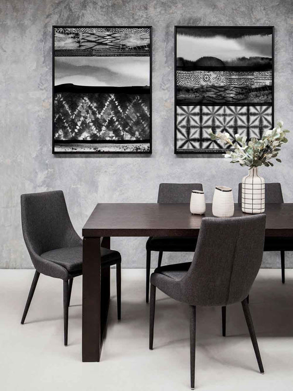 Wabi-Sabi Charcoal Canvas Art Print | Lifestyle