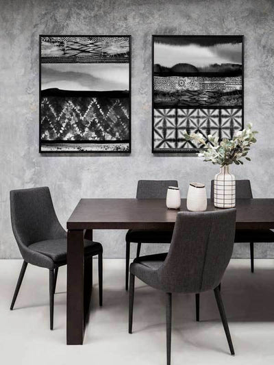 Haiku Charcoal Canvas Art Print | Lifestyle