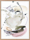 Christina Kwan abstract artwork featuring soft greens, blush pinks, and gentle greys, perfect for contemporary home decor.
