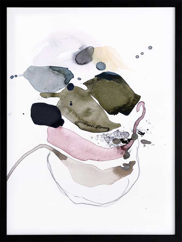 A retro-style botanical art print titled California Peaches, featuring a vibrant peach illustration with golden vintage typography on a soft pink backdrop.