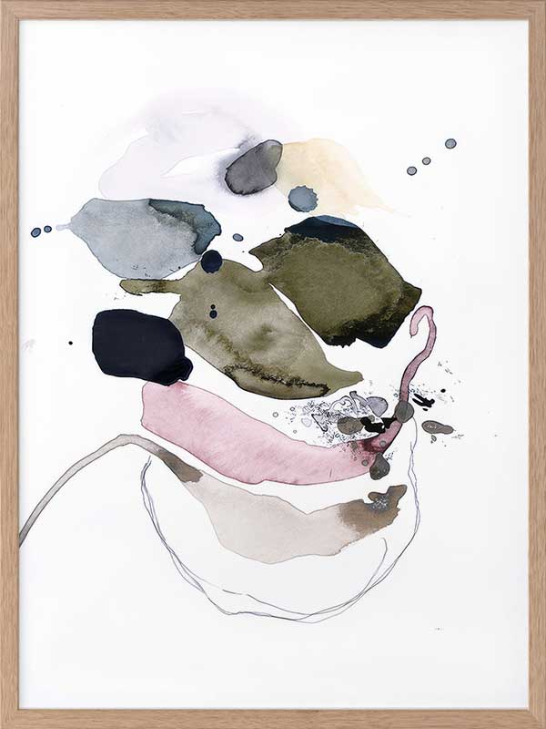 A retro-style botanical art print titled California Peaches, featuring a vibrant peach illustration with golden vintage typography on a soft pink backdrop.