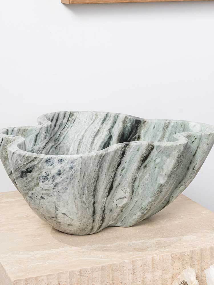 Verve Decorative Bowl in Marble - Jade Green