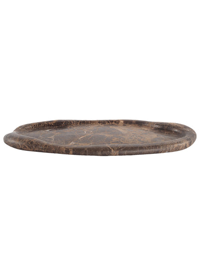 Emi Decorative Tray in Marble - Dark Emperador