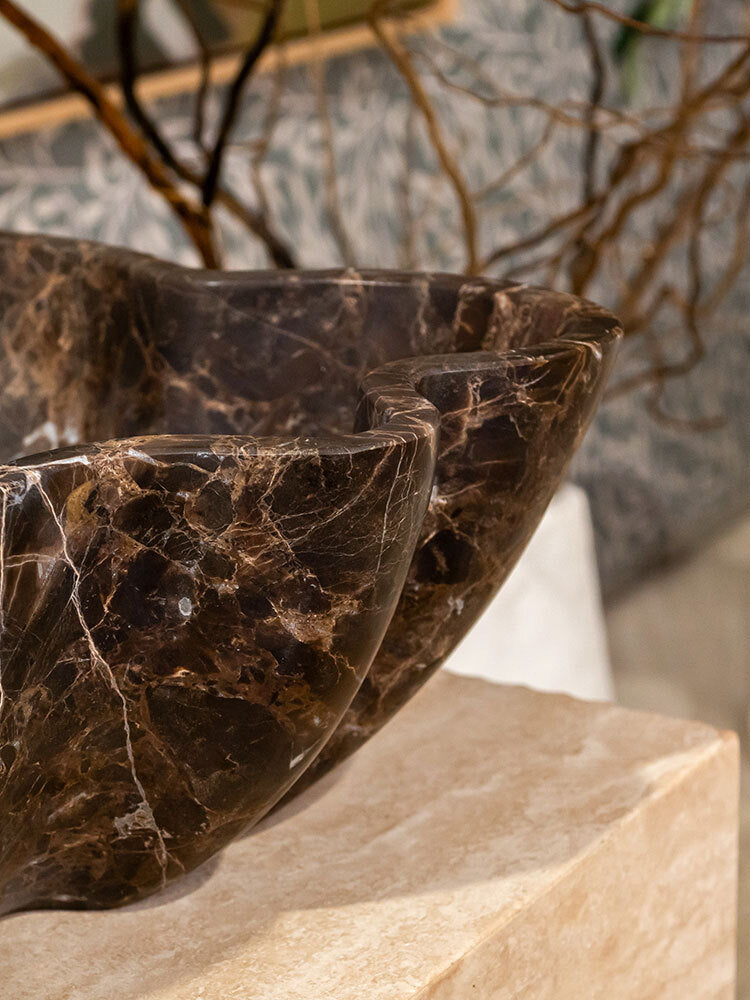 Verve Decorative Bowl in Marble - Dark Emperador