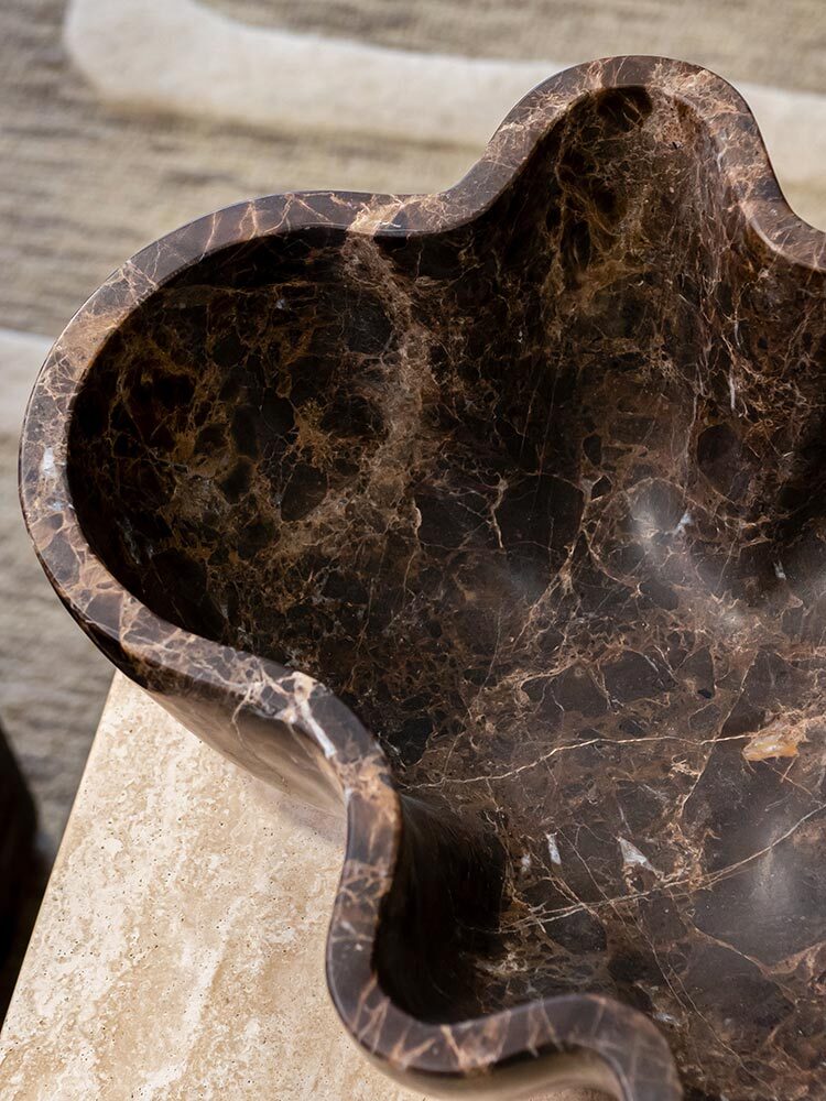 Verve Decorative Bowl in Marble - Dark Emperador