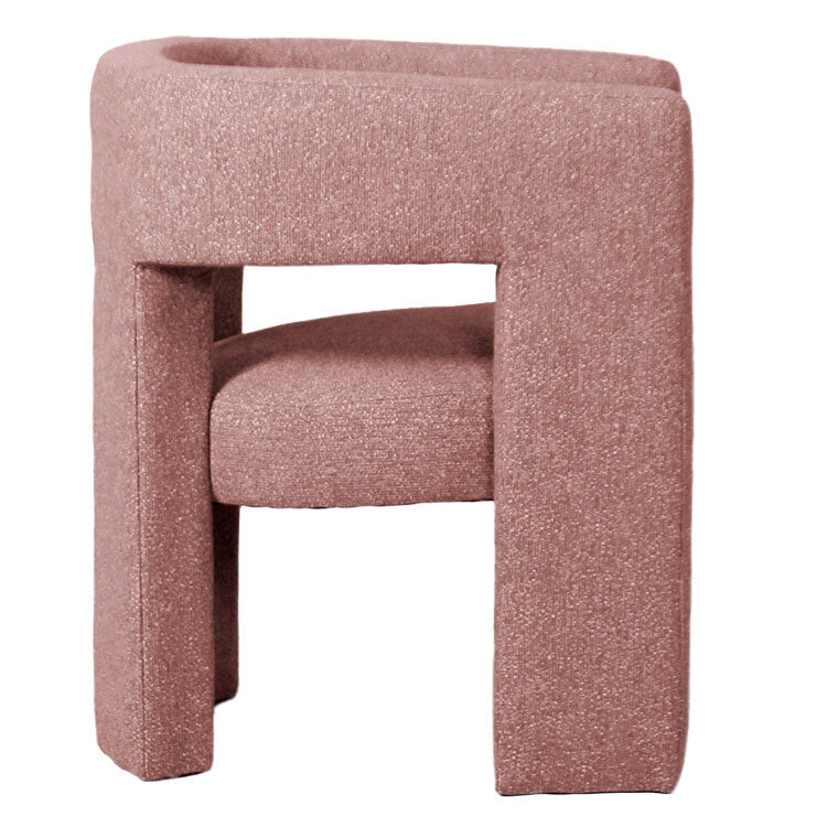 Bella Armchair - Weave Dusty Pink