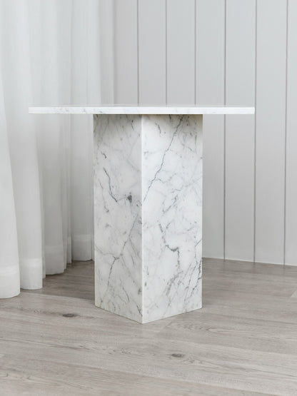 Atticus Side Table - Carrara Marble