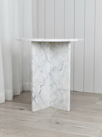 Atticus Side Table - Carrara Marble