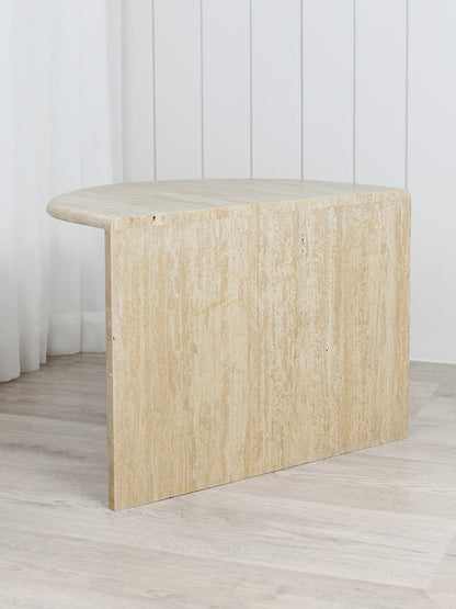 Archer Side Table in Travertine - Beige