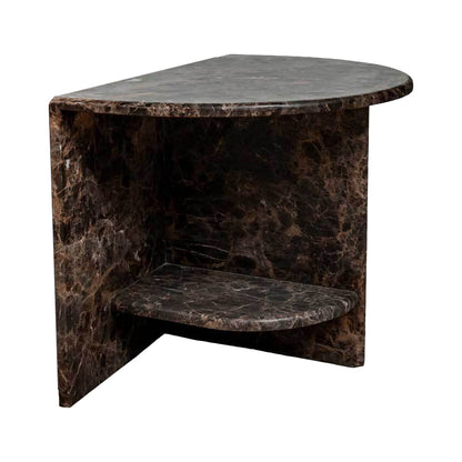 Archer Side Table in Marble - Dark Emperador