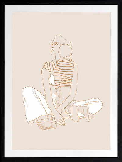 Mother & Son Poster Framed Art Print