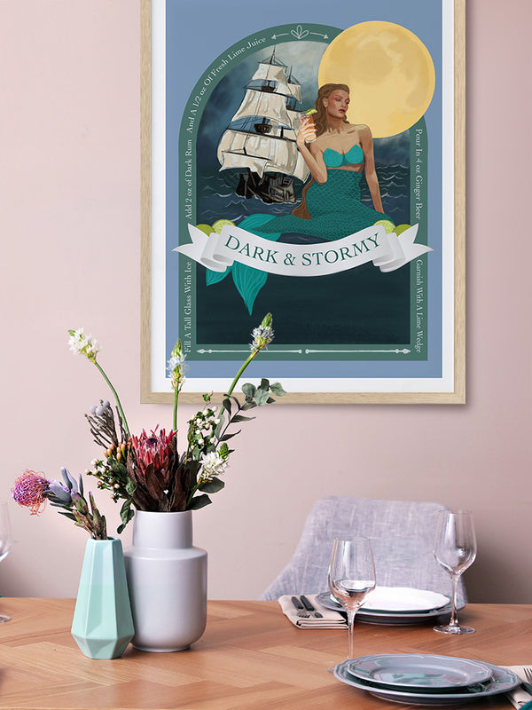 Dark and Stormy Poster Framed Art Print | Lifestyle