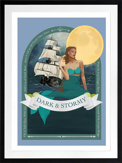 Dark and Stormy Poster Framed Art Print