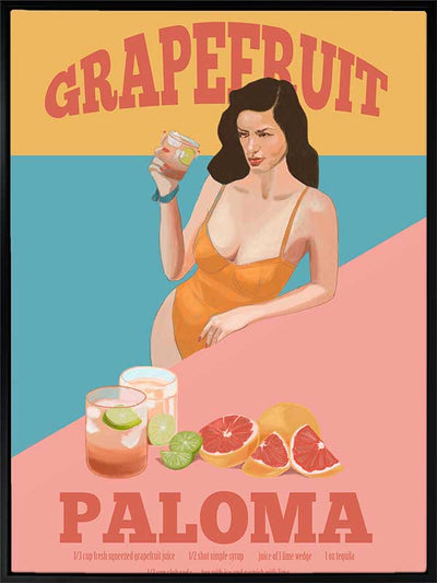 Grapefruit Paloma Canvas Art Print