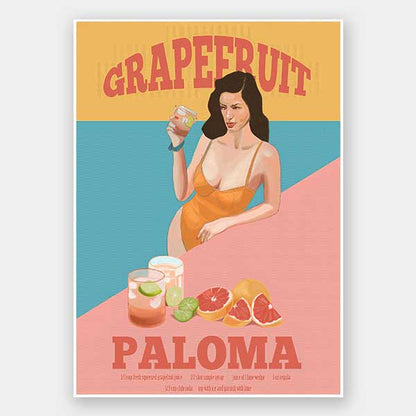 Grapefruit Paloma Unframed Art Print