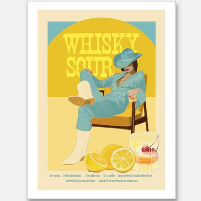 Whisky Sour Unframed Art Print