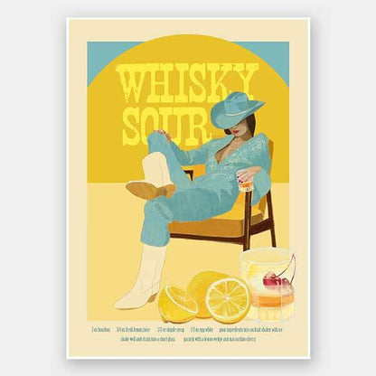 Whisky Sour Unframed Art Print