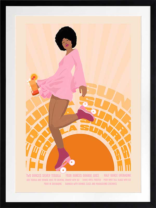 Tequila Sunrise Poster Framed Art Print