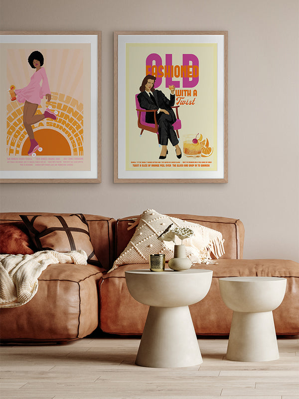 Old Fashioned Poster Framed Art Print | Lifestyle