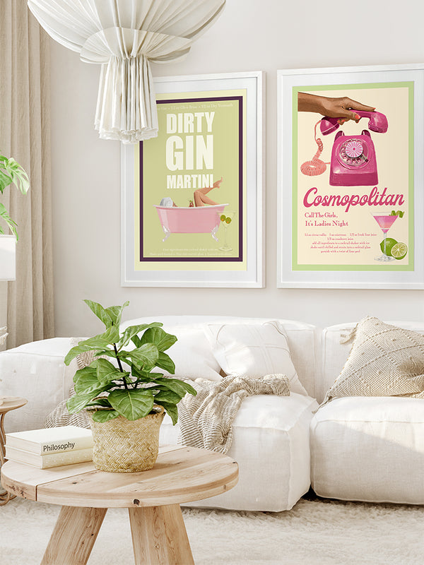 Dirty Gin Martin Poster Framed Art Print | Lifestyle