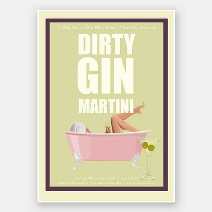 Dirty Gin Martin Unframed Art Print