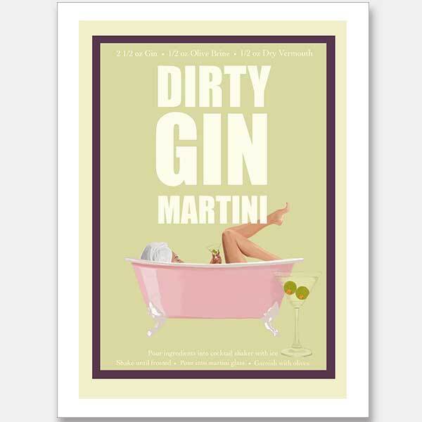 Dirty Gin Martin Unframed Art Print