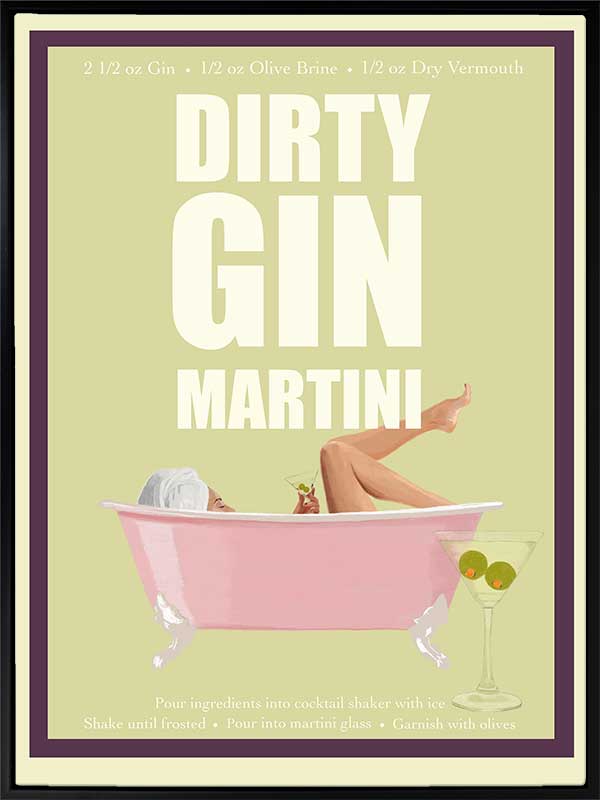 Dirty Gin Martin Canvas Art Print