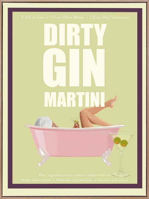 Dirty Gin Martin Canvas Art Print