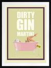 Dirty Gin Martin Poster Framed Art Print