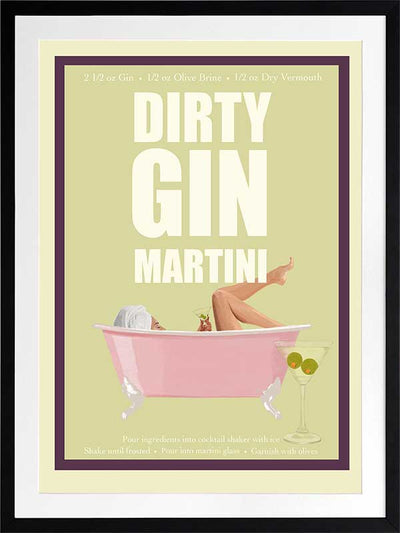 Dirty Gin Martin Poster Framed Art Print