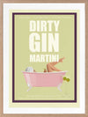 Dirty Gin Martin Poster Framed Art Print