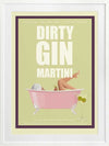 Dirty Gin Martin Poster Framed Art Print