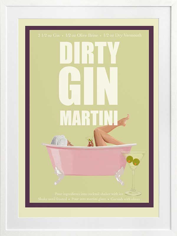 Dirty Gin Martin Poster Framed Art Print
