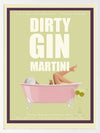Dirty Gin Martin Poster Framed Art Print