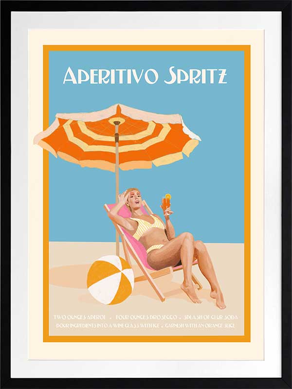 Aperitivo Spritz Poster Framed Art Print