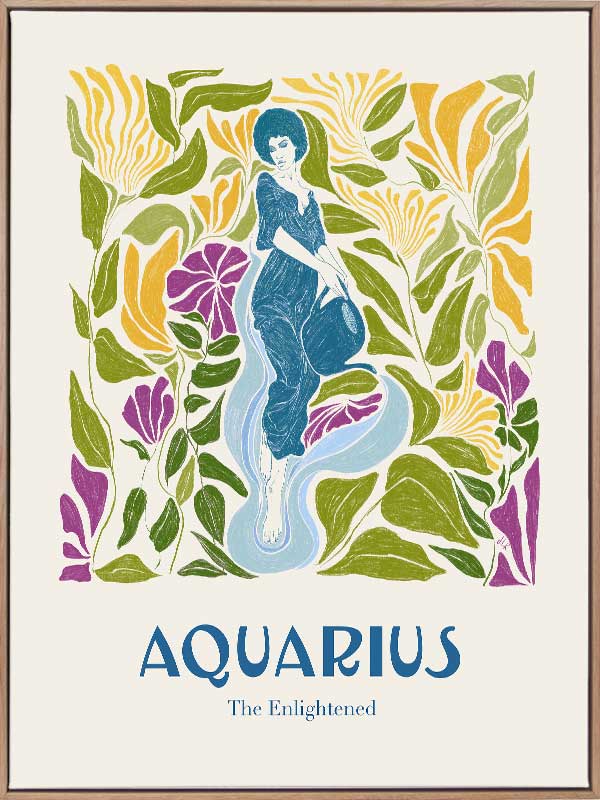 Aquarius Rectangle Canvas Art Print