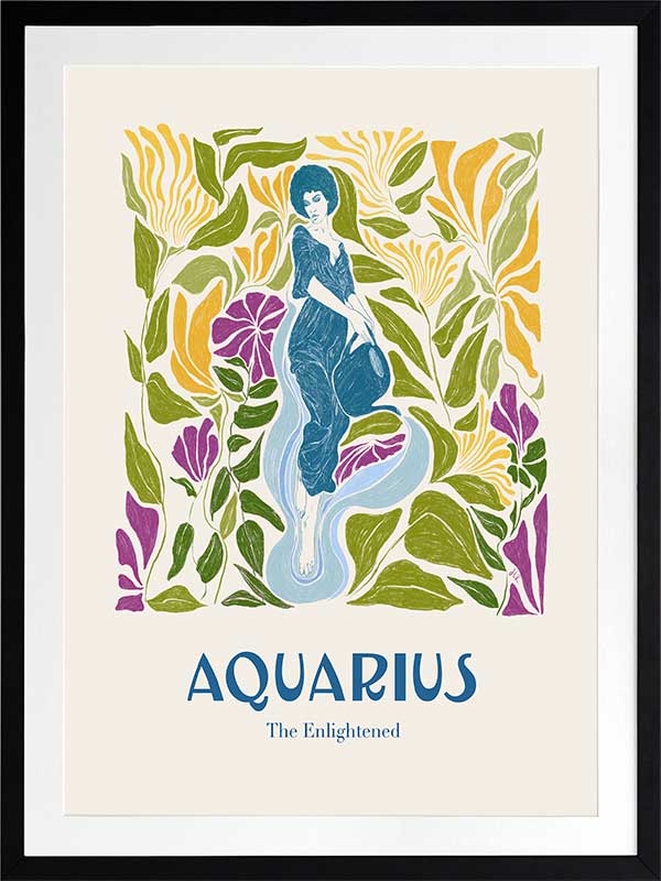 Aquarius Rectangle Poster Framed Art Print